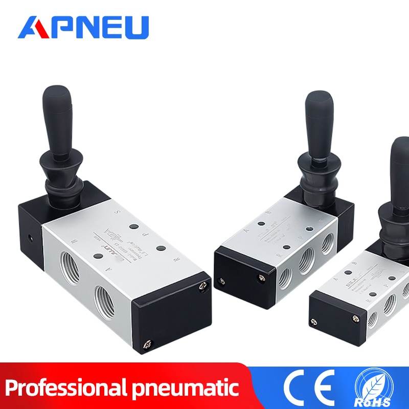 Interrupteur de vanne d'air manuel clé à main 4 h 210-08 4 h 310-10 4 h 410-15 commande pneumatique tirette 1/4 " 2 positions 5 ports plaque d'inversion