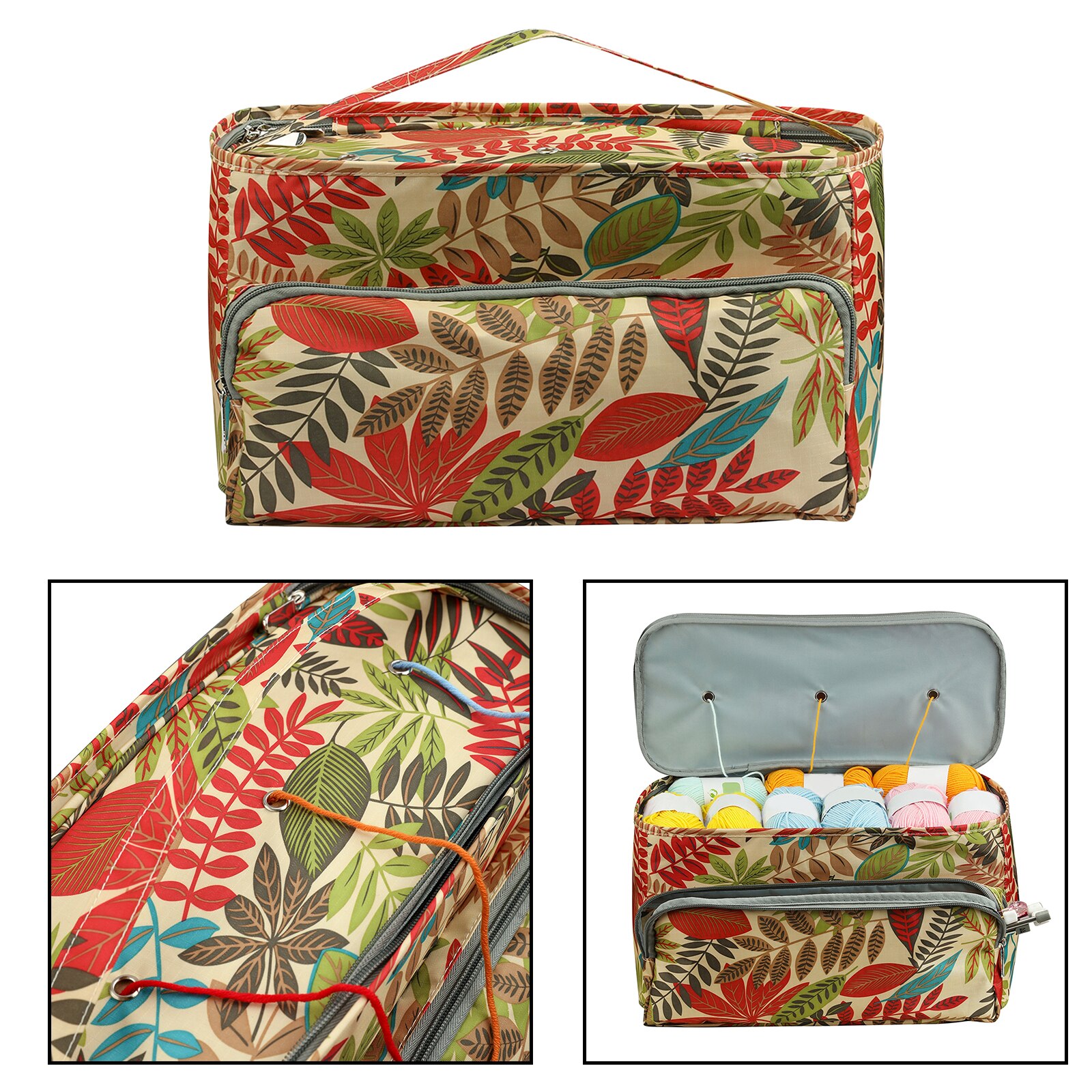 Knitting Bag Large Size Organizer Tote with Zipper And for Needles