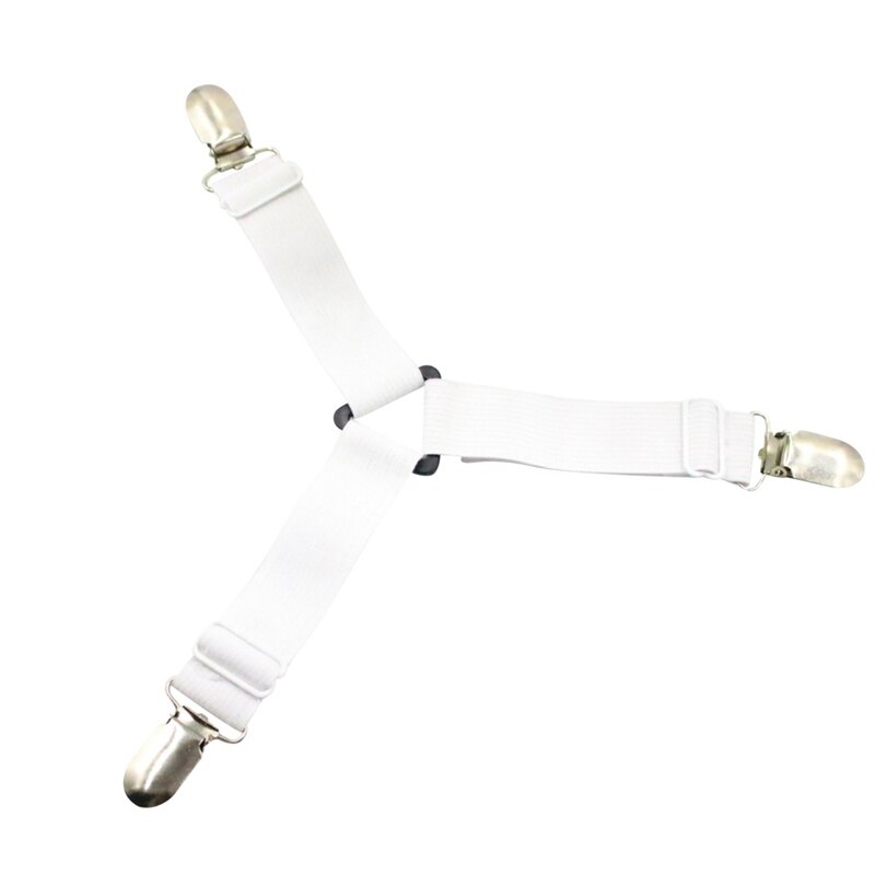 4 Stuks Verstelbare Lakens Riemen Bretels Clip Opslag Matrashoes Grijper: W