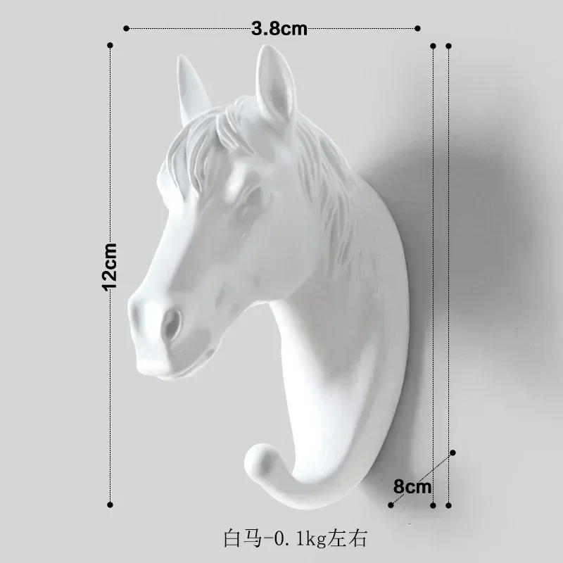 Muur Gemonteerde Haken Dierenkop Rek Kappen Muur Hanger Paard Giraf Elanden Olifant Haken Decoratief Decor Badkamer Accessoires
