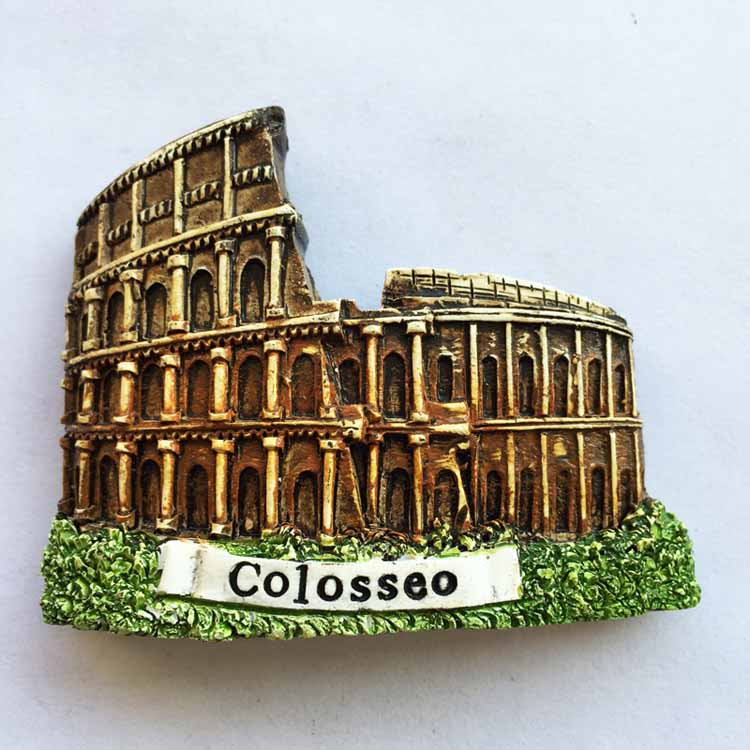 Italien roma colosseo køleskab magnet magnet souvenir harpiks håndværk dividere magnetiske køleskab klistermærker boligindretning samling: Colosseo -2