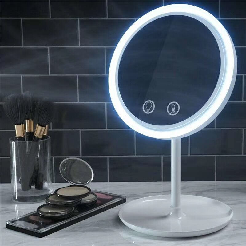 3 in 1 Tabelle Schreibtisch LED machen-hoch Spiegel Licht Lampe Brise Schönheit Spiegel 5X Lupe Spiegel und Fan für Dame frauen Schönheit Werkzeug
