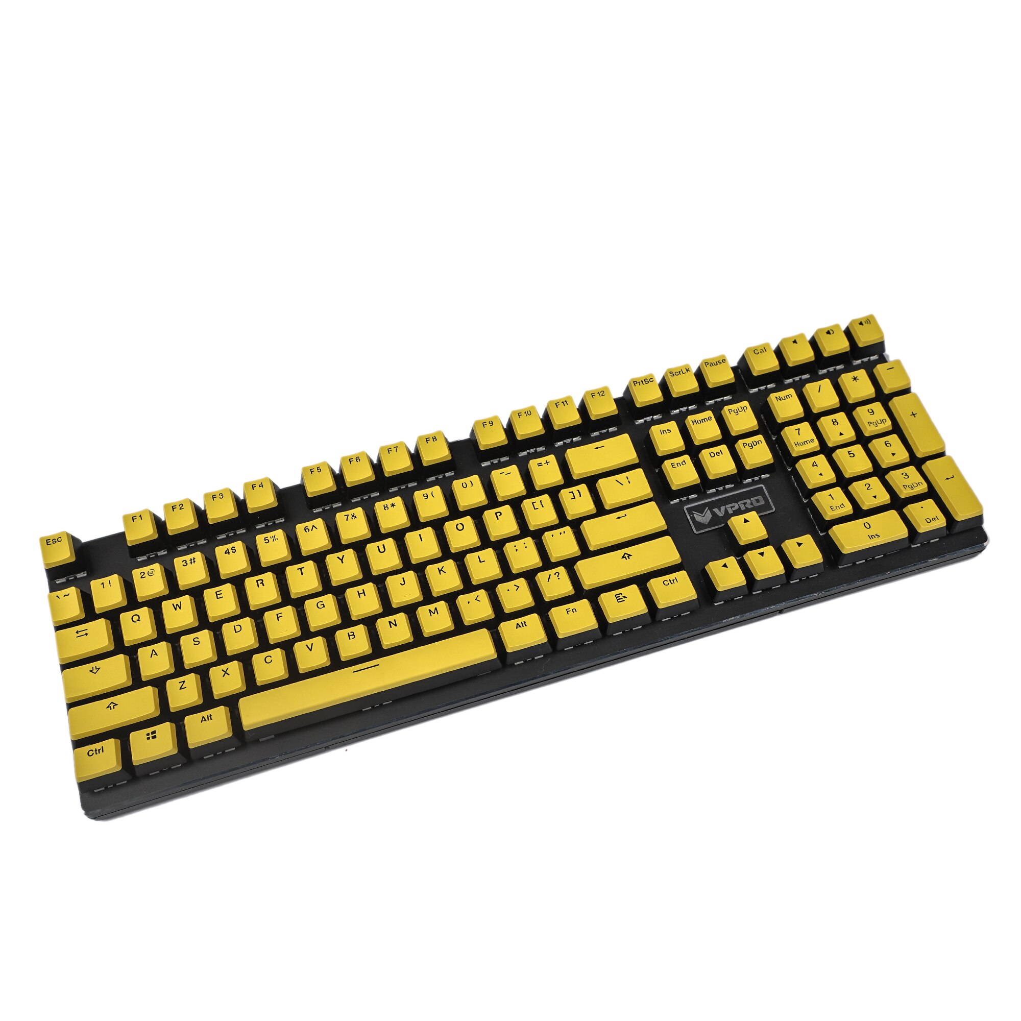 YMDK 104 108 PBT OEM Profile Coffee Yellow White Pudding Keyset For MX Mechanical Keyboard Non Shine Through: Yellow 108