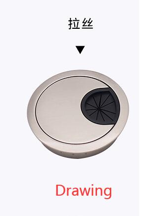 Zinc Alloy Cable Hole Cover Desk Cord Grommet Cable Pass Through Organizer 50/53/60mm Roun Line Holder Office desk accessories: Drawing / 50mm