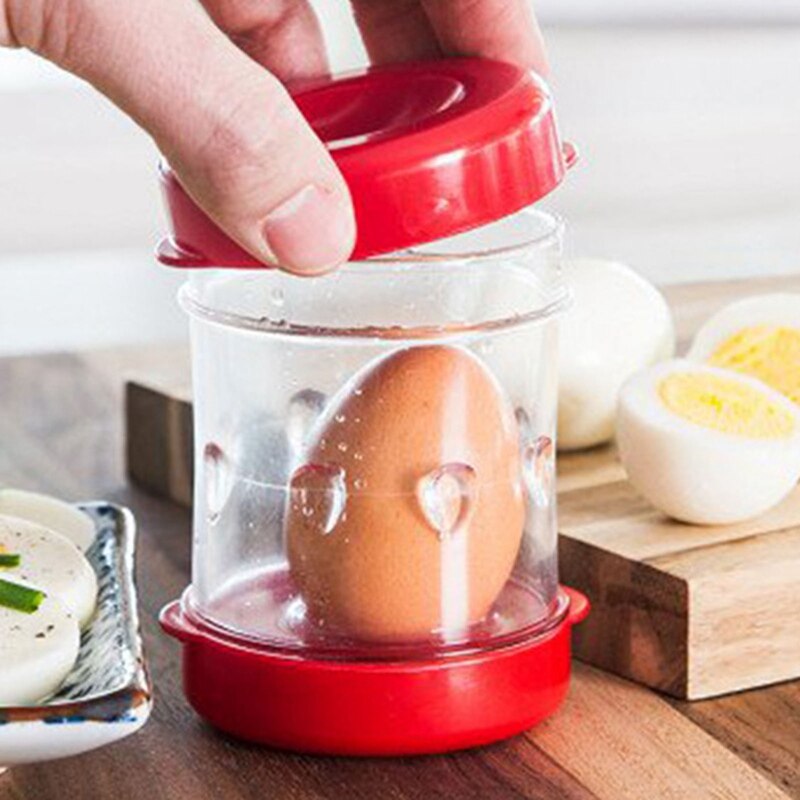 1 stk håndsving automatisk ægskaller kogt ægskræller ægværktøj ægskal separator køkkenudstyr skrælning
