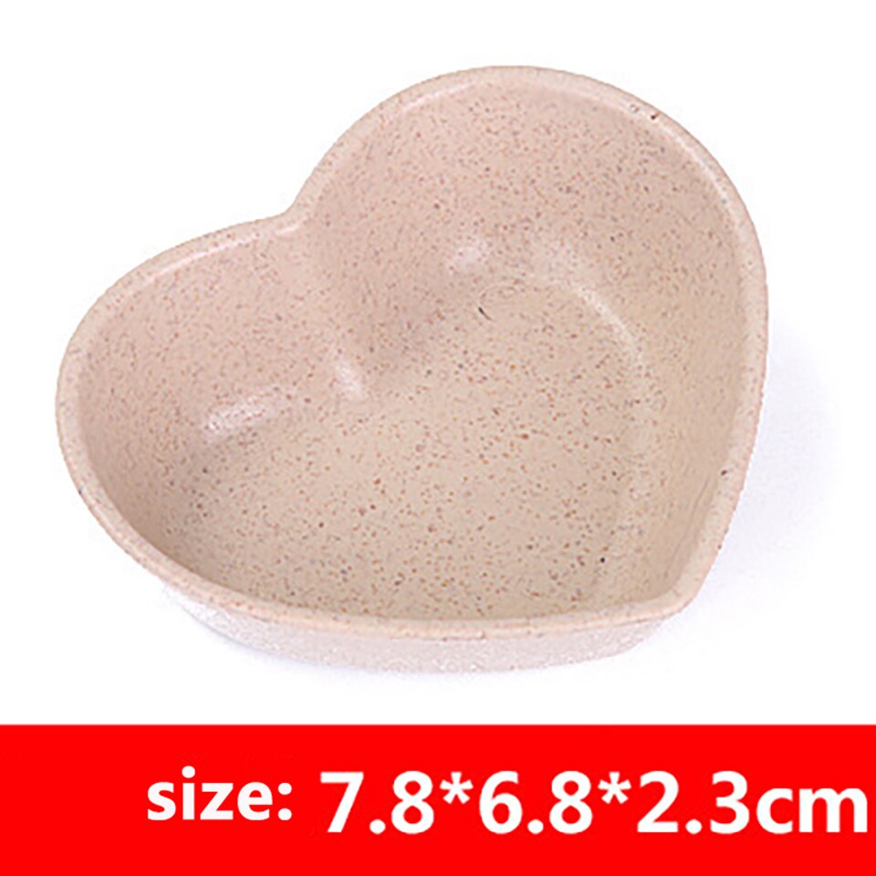 Bol d'assaisonnement en forme de fleur, bol de blé dégradable bol d'assaisonnement en forme de cœur assiette à Sauce pour aliments assiettes d'apéritifs pour outils de cuisine 3 pièces: 12