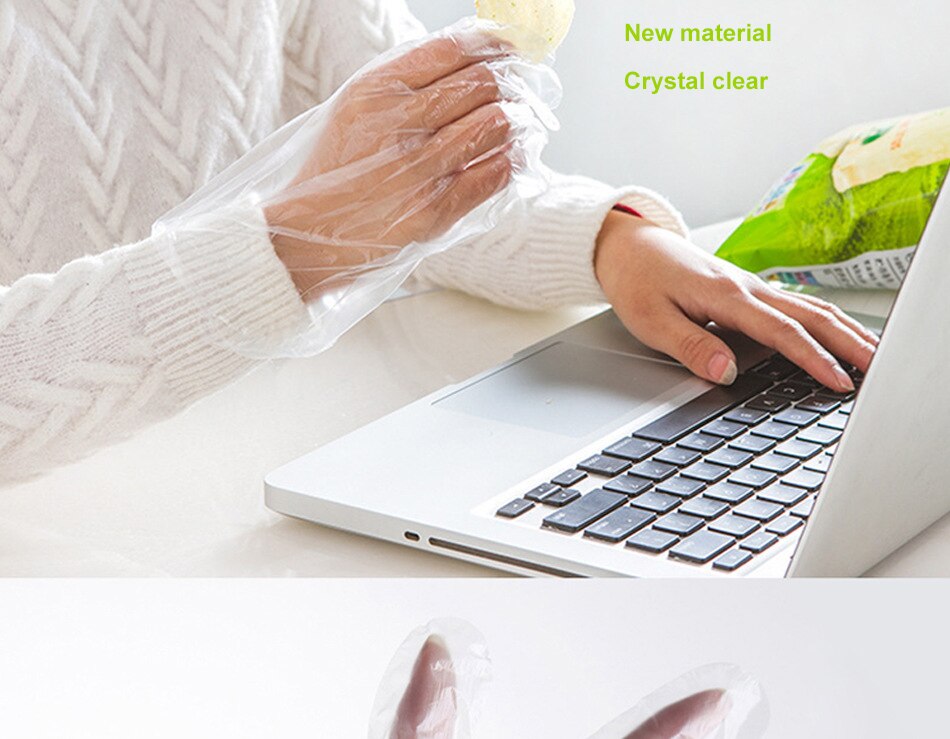 100 stuks wegwerphandschoenen, transparante beschermende handschoenen voor de horeca en schoonmaak