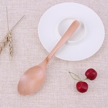 Retro Houten Lepel Bamboe Keuken Koken Gebruiksvoorwerp Tool Rijst Soep Dessert Theelepel Catering Voor Kicthen