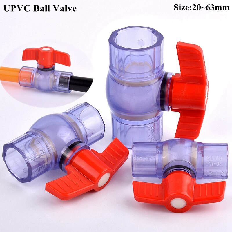 Connecteur Direct de tuyau UPVC, coude d'aquarium, bouchon d'extrémité de Joint d'eau de jardin, Tube d'irrigation, Valve de Joint en T, 20 ~ 110mm, 1 pièce