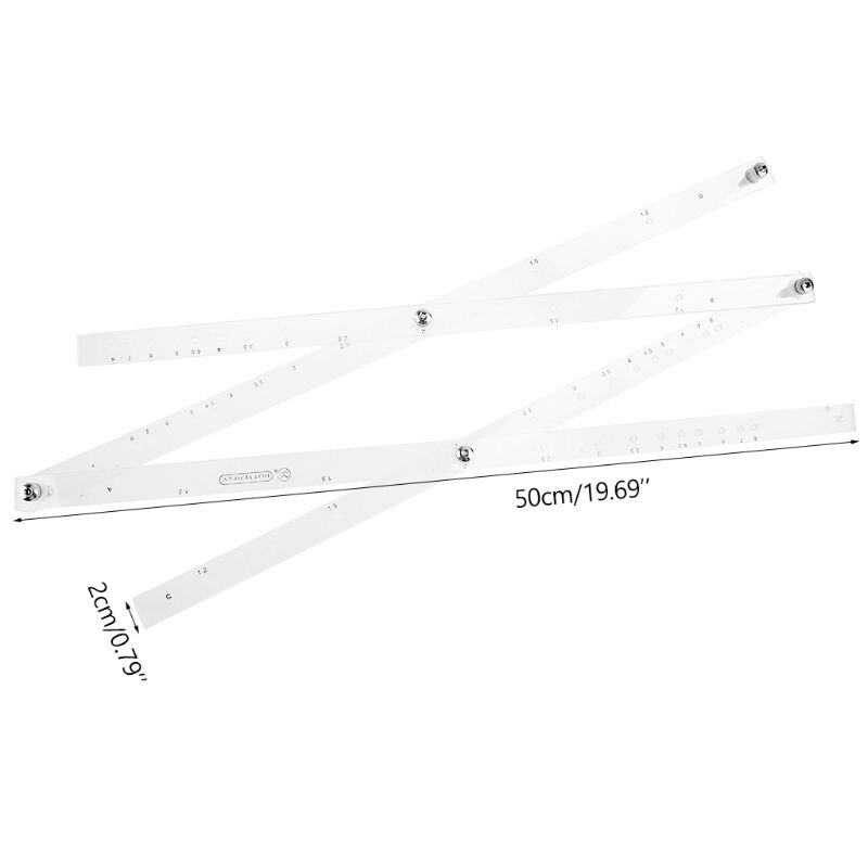 50cm Skala Klapp Lineal Pantograph Kopie Rluer Zeichnung Vergrößerer Minderer Werkzeug