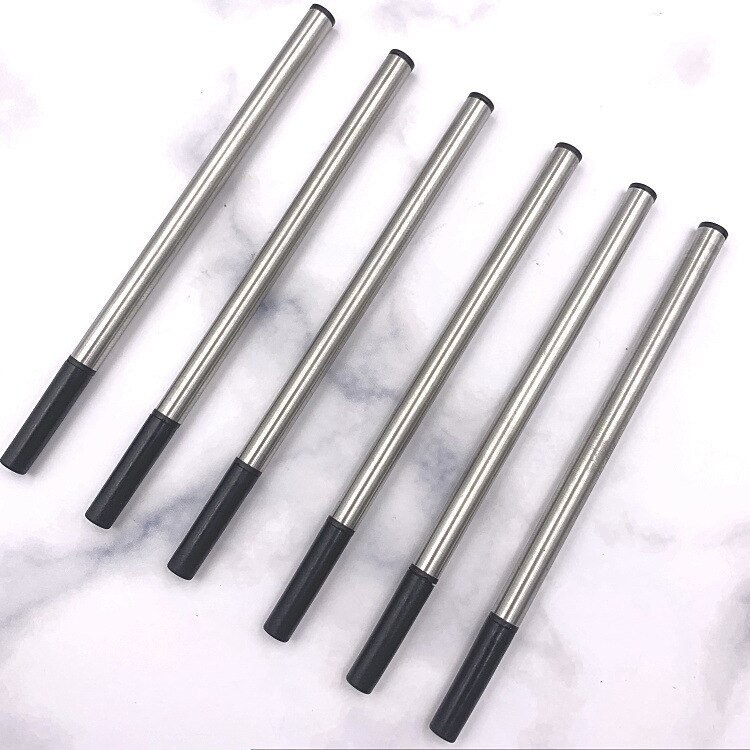 10pc imported ink pen refills 0.5mm water refill black orbs blue metal refill