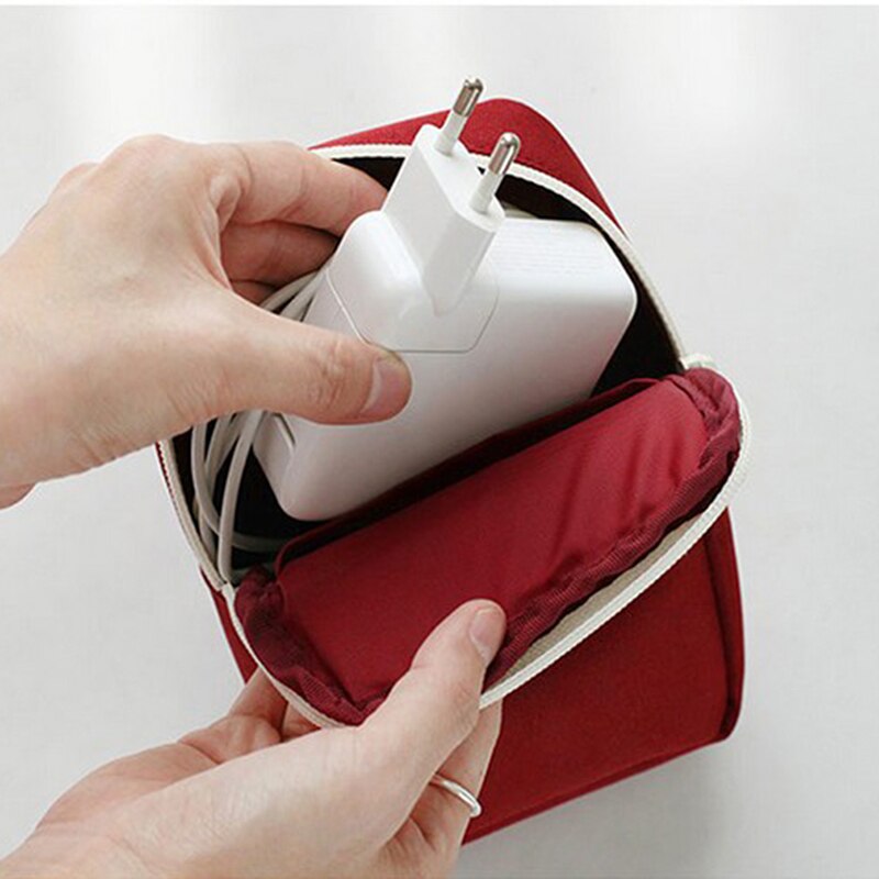 Digital oppbevaringsveske mobiltelefon datakabel lader fingertuppene pakke søt glidelås bag bærbar zip lock organizer case