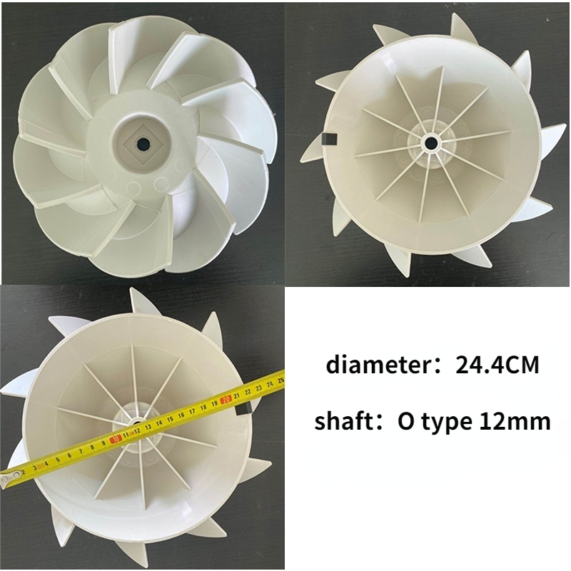 1pc plastventilationsblade udstødningsventilatorhjul til kanalventilator skråstrømningsblad vindhjul ventilationsfittings: Gul