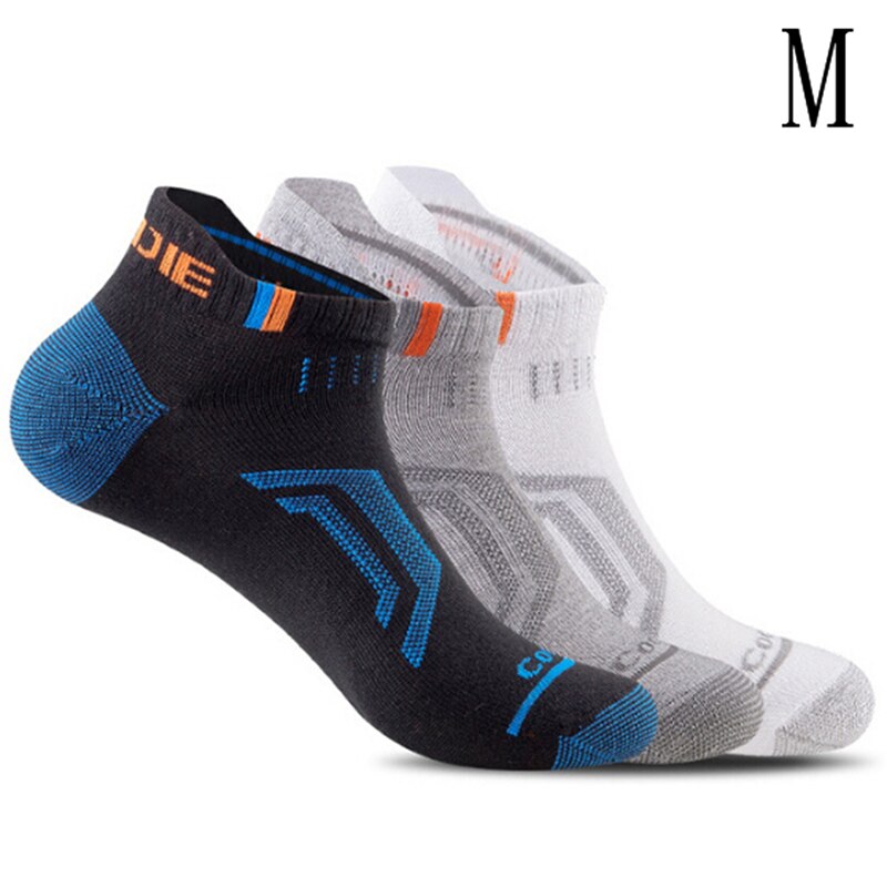 3Pairs Ankle Socks Men Women Outdoor Sports Running Athletic Performance Tab Training Cushion Low Show Compression Walking Socks: 3 Pairs Men M Size