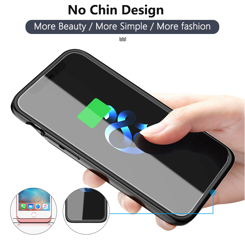 Funda de cargador de batería de 6800mAh para iPhone 13, 12, 11, Mini Pro Max, funda de carga de Banco de energía delgada de respaldo externo