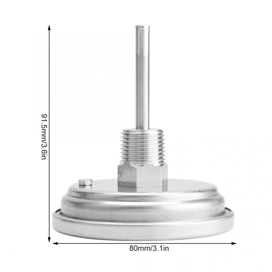 Homeinfusion bière de brassage | Thermomètre de Pot en acier inoxydable, NPT 1/2 "thermomètre à cadran en métal