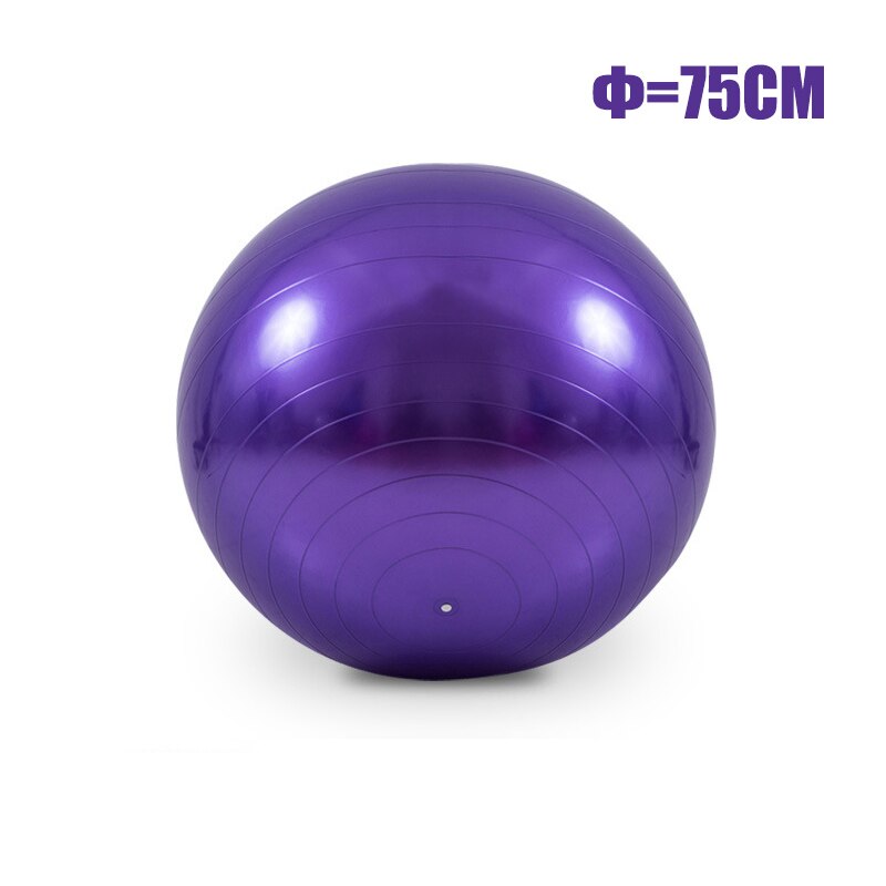 55/65/75/85cm Yoga Balls Gym Pilates Sports Fitness Ball Non-slip Thickening Balance Fit Ball Exercise Training Workout Massage: 75cm-Purple