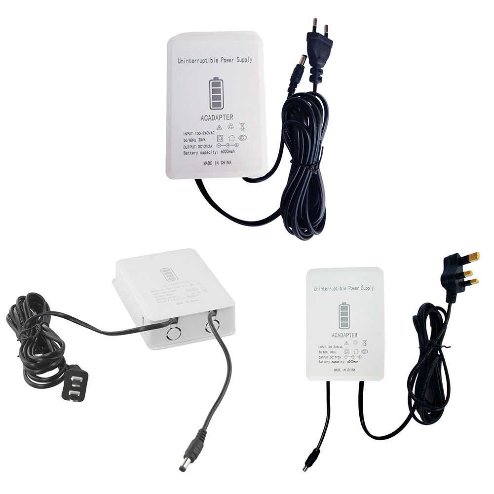 DC12V-2A 6000mAh fuente de alimentación ininterrumpida Mini UPS interfaz de respaldo de batería adaptador de fuente de alimentación ininterrumpida