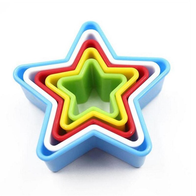 5Pcs/6 Stks/set Cookie Cutter Cakevorm Biscuit Fondant Diy Cake Keuken Koken Keuken Bakken Tools Cake Cookie mold Biscuit: star