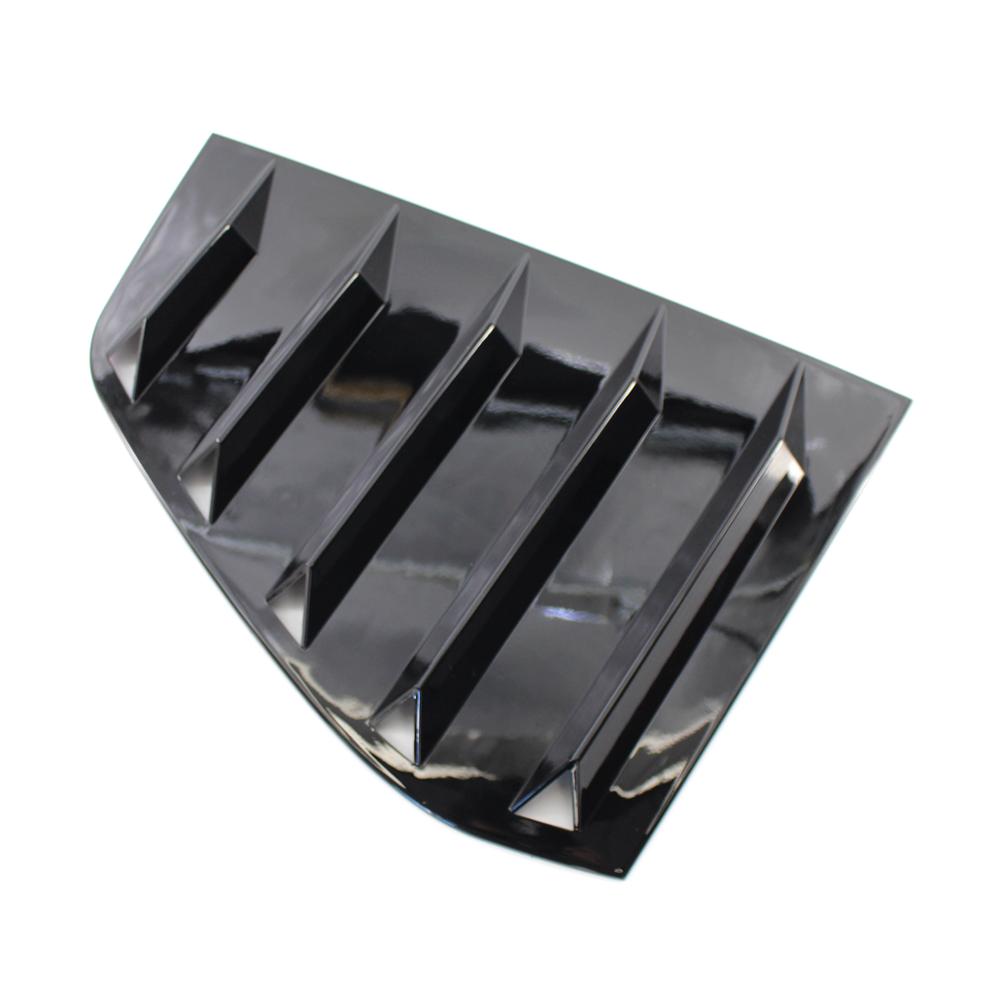 2pcs Car Side Rear Window Triangular Louver ABS Plastic Gloss Black Side Vent Deflector Scoop Cover For Volkswagen Golf 6