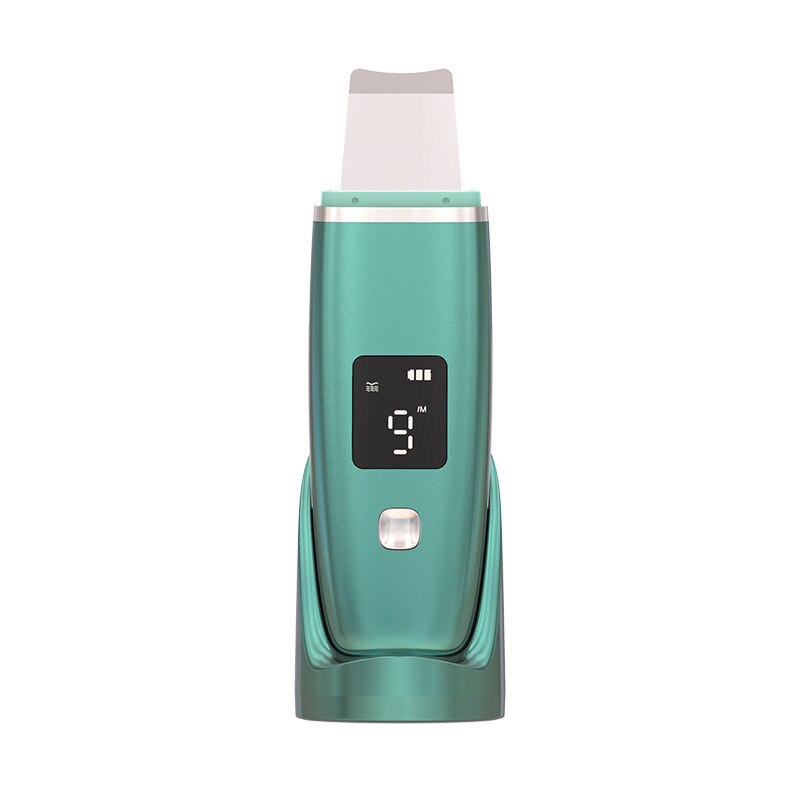Facial Skin Exfoliator Device Face Lifting Tool EMS Ion Ultrasonic Skin Scrubber Peeling Beauty Machine: Green