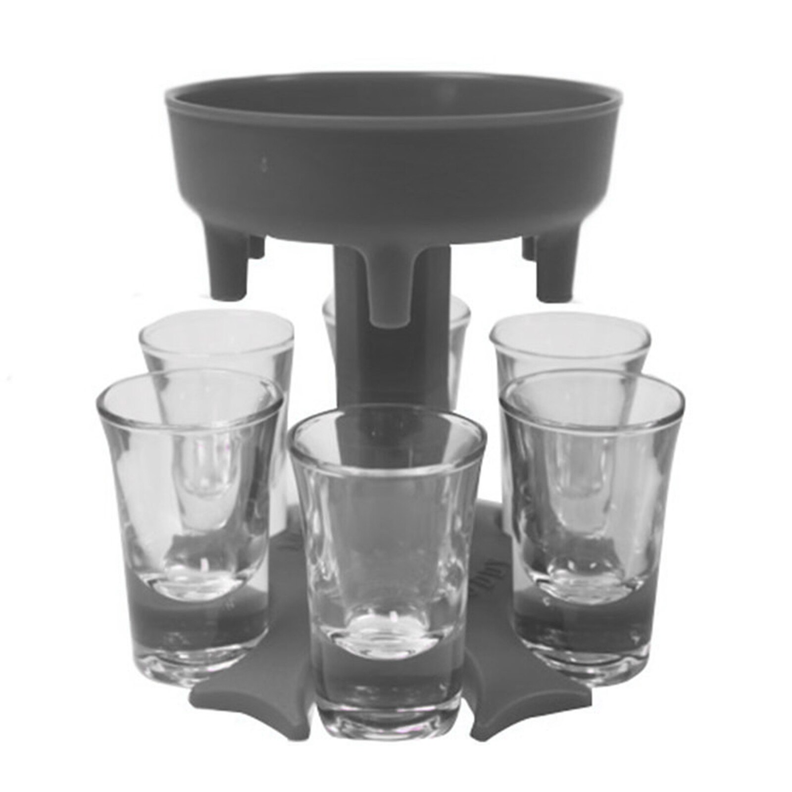 Drinking 6 Shot Glass Dispenser And Holder Party Wine Separator Multiple Six Ways Grey Caddy Liquor Games Bar Accessory: 1