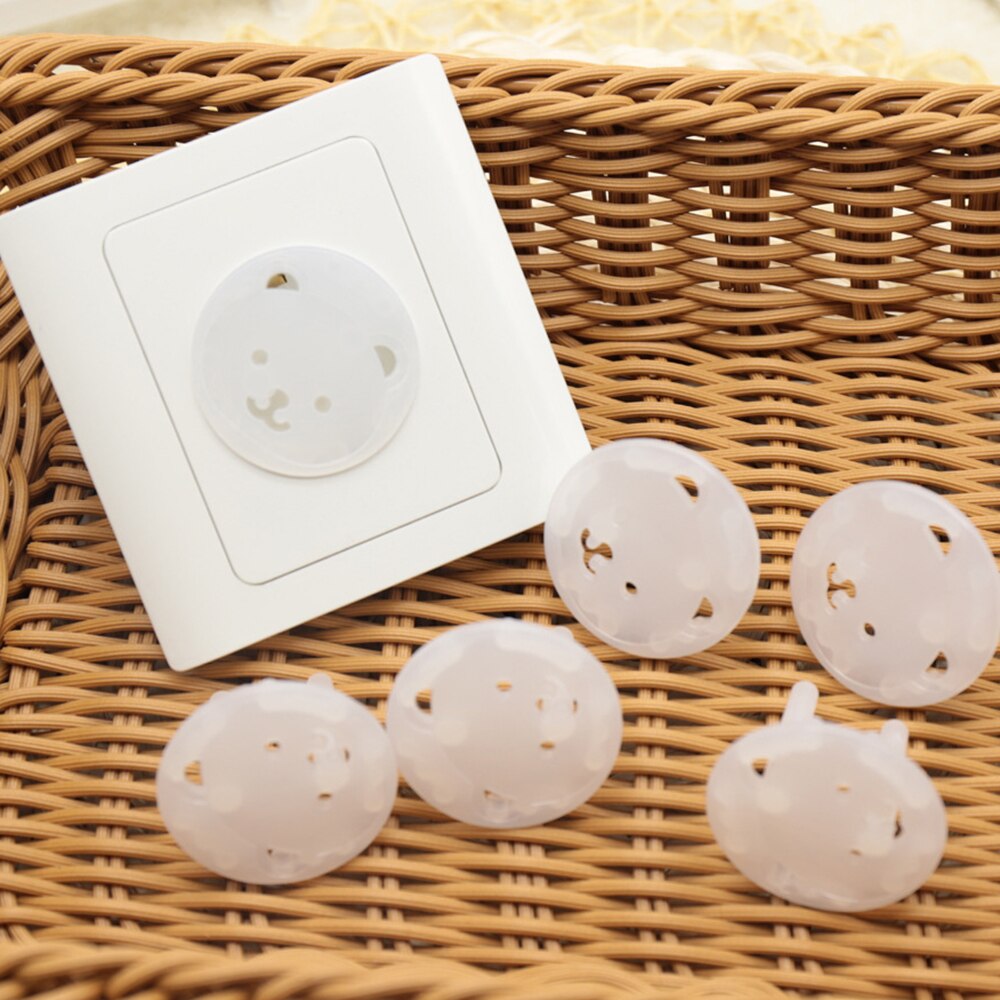 10pcs Baby Safety Child Electric Socket Outlet Plug Protection Security Two Phase Safe Lock Cover Kids Sockets Cute Cover Plugs