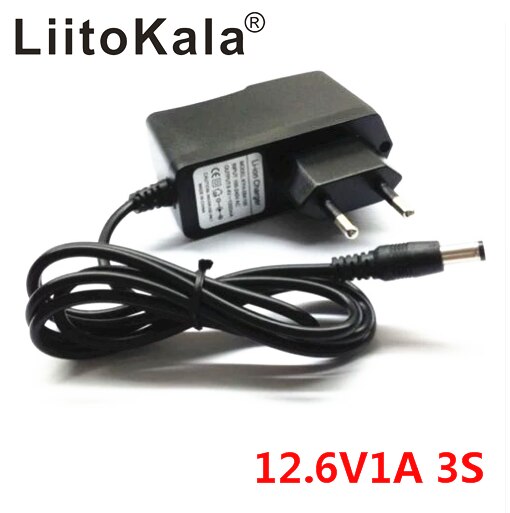 Liitokala 12V 24V 36V 48V 3 Serie 6 Serie 7 Serie 10 Serie 13 String 18650 lithium Batterij Oplader 12.6V 29.4V Dc 5.5*2.1 Mm: 12.6V1A