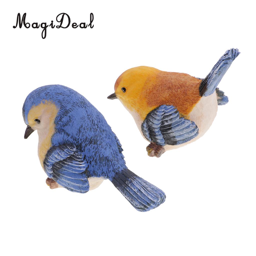 2pcs Ceramic Birds Crafts Room Decoration Handicraft Ornament Porcelain Animal Figurines Wedding Decorations