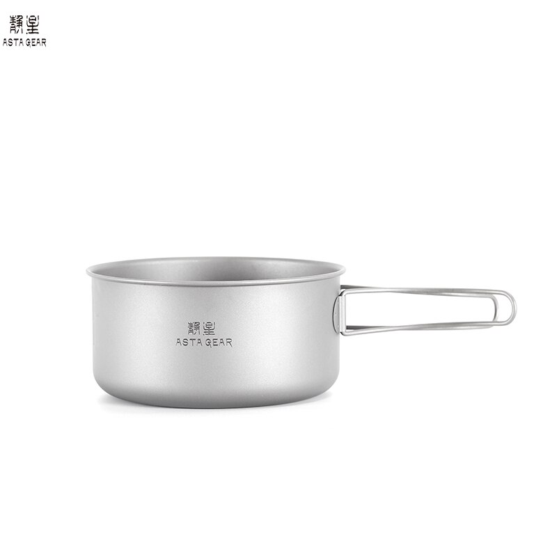 Asta Gear Ultralight Pure Titanium Pot Outdoor Camping Pan Draagbare Lichtgewicht Pot Camping Kookgerei Kookgerei