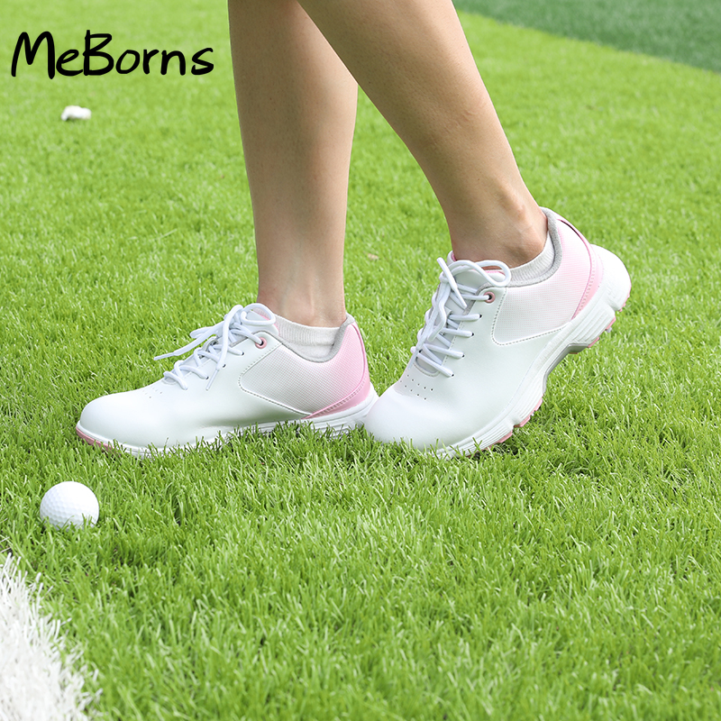 Waterproof Golf Shoes Women Outdoor Spikes Golf Sneakers Ladies Big Size 35-41 Sport Golfing Shoes Women Athletic Sneakes