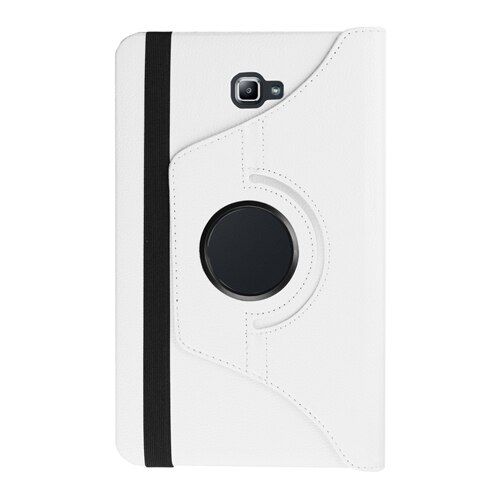 Tab a6 capa flip de couro pu, capa dobrável de 10.1 graus rotatória 360 para samsung galaxy tab a 6 10.1 capa de tablet t580 t585 10.1": White