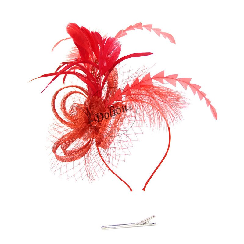 Women Chic Fascinator Hat Cocktail Wedding Party Church Headpiece Headwear Hair Clip Accessories