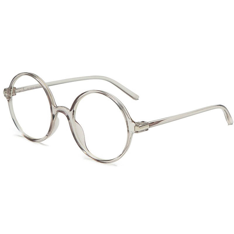Montura de gafas con luz azul para hombre y mujer, montura de lentes transparentes, redondas, Vintage,: 5