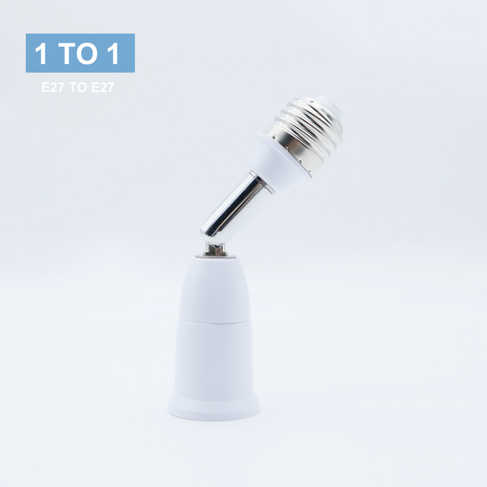 2/3/4/5 in 1 fatnings splitter  e27 to e27 lampe base adapter konverter fleksibel forlænget lampeholder til led pærer: 1 to 1