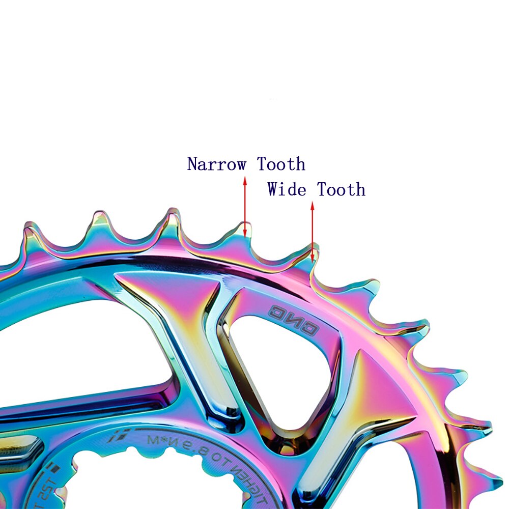 6mm Offset GXP MTB Bicycle Chainrings Aluminum Alloy oil slick Chain Wheel Mountain Bike Chain Ring 30T 32T 34T 36T 38T for SRAM