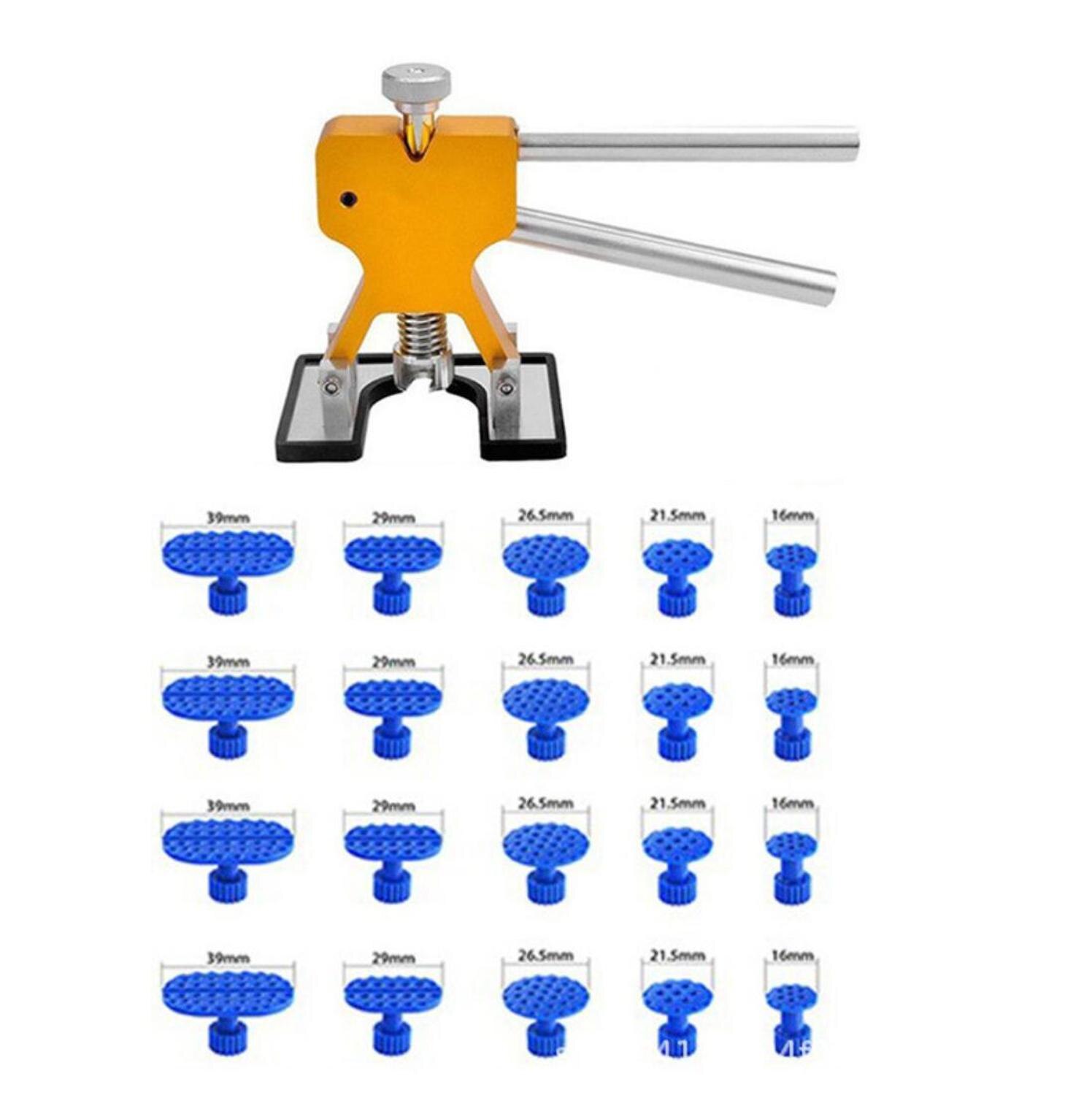 Bilreparasjonsverktøy håndverktøysett praktisk maskinvare trebearbeidingsverktøy bulkløfter biler reparere avtrekker skabb tapper haglfjerning: måke -20 blå