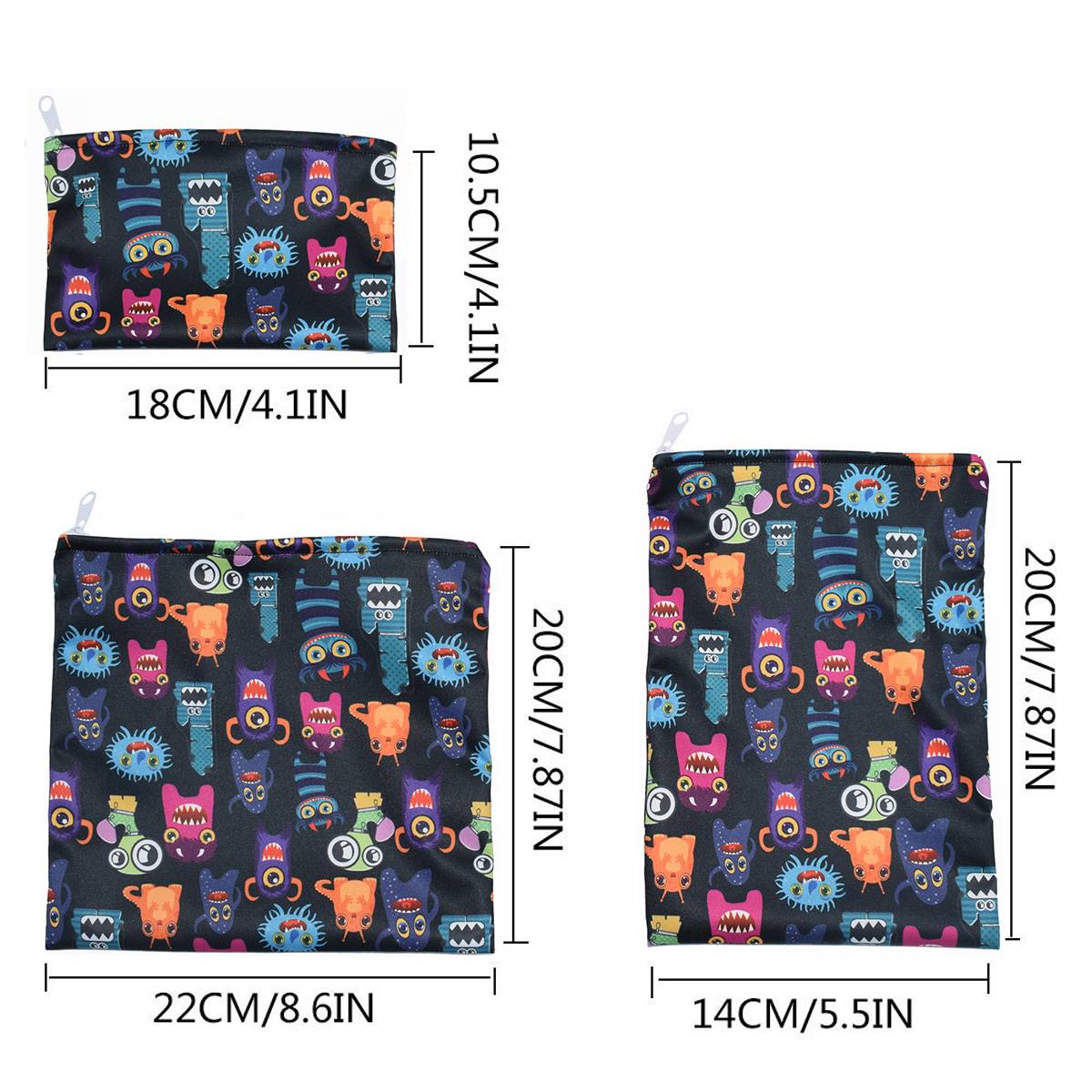 3PCS Reusable Snack Bag Food Storage Bags Leakproof Waterproof Lunch Bread Sandwich Bag Pouch For School Camping Food Organizer