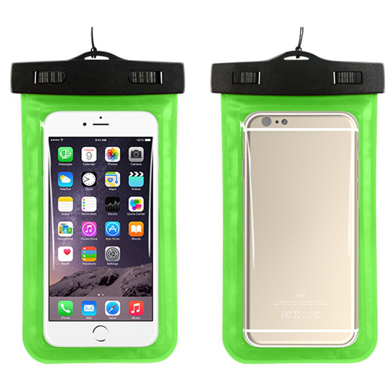 Wasserdicht Telefon fallen Tasche für iPhone SE 11 XS Max XR Samsung PVC Schwimmen Wasserdichte Tasche Unterwasser Telefon fallen für iPhone 11 XR: Grün