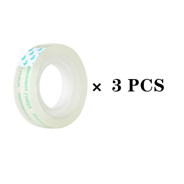 Deli 30014 transparent tape DIY stationery tape business tape special tape tools school office supplies: 3 PCS