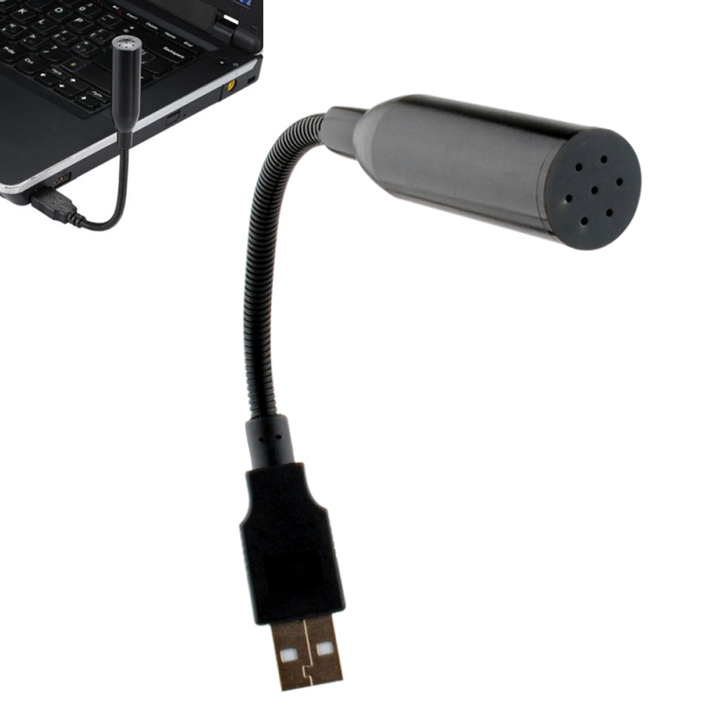 Mini USB Microphone Flexible Goose Neck Audio Mic for Laptop PC NK-Shopping