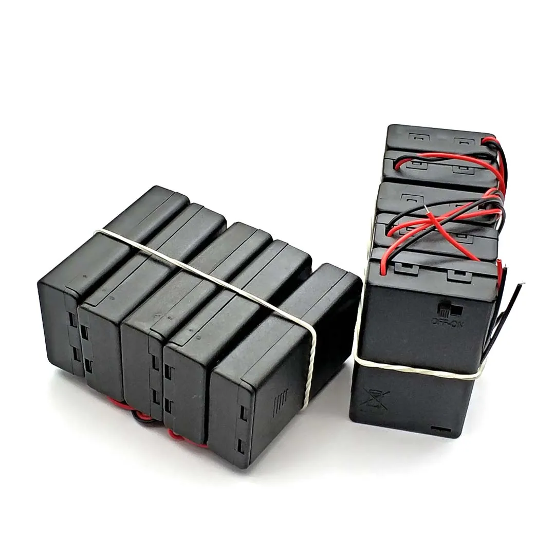 3 * AAA Battery Holder Case Box with Leads with ON/OFF Switch Cover 3 Slot Standard Battery Container