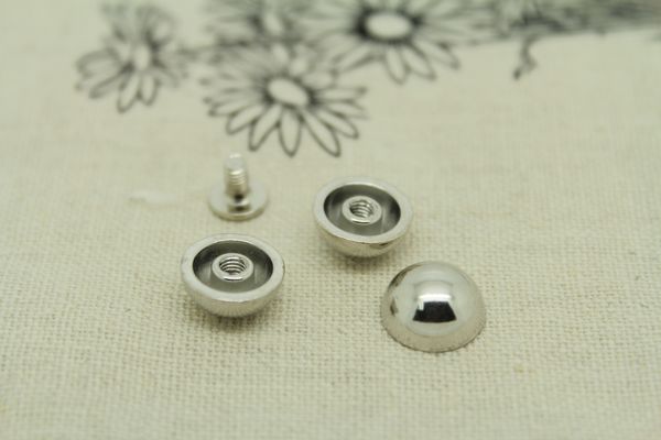 20pcs 11x5mm Silver round studs and spikes for clothes rivets for leather Mushroom Studs Rivet Punk Rock Spike DIY Accesso