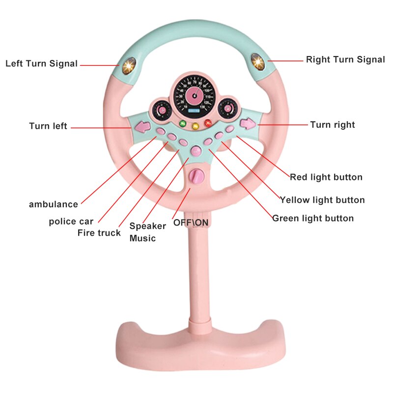 Kind Simulatie Stuurwiel Vroege Onderwijs Doolhof Lopen Bal Puzzel Met Geluid Licht Elektronica Jongen Verjaardag Speelgoed