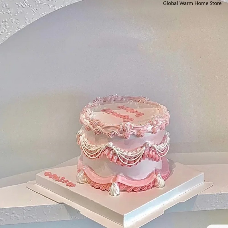 Simulatie Taart Model Verjaardag Dessert Ingelijst Versierd Etalage Monsters Nep Voedsel Fotografie Props Halloween Home Decor