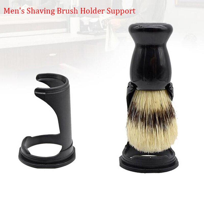 1 stk manuelle barberstativholdere til skæg ren barberbørste mænd barberingsværktøjsholder kompakt barberkost
