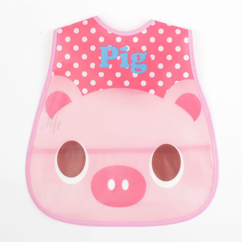 Joli tablier d'alimentation pour bébés | 1 pièce, combinaison imperméable pour bébés nid saliva pour nourrissons enfants alimentation Smock bavette bavette: Pig