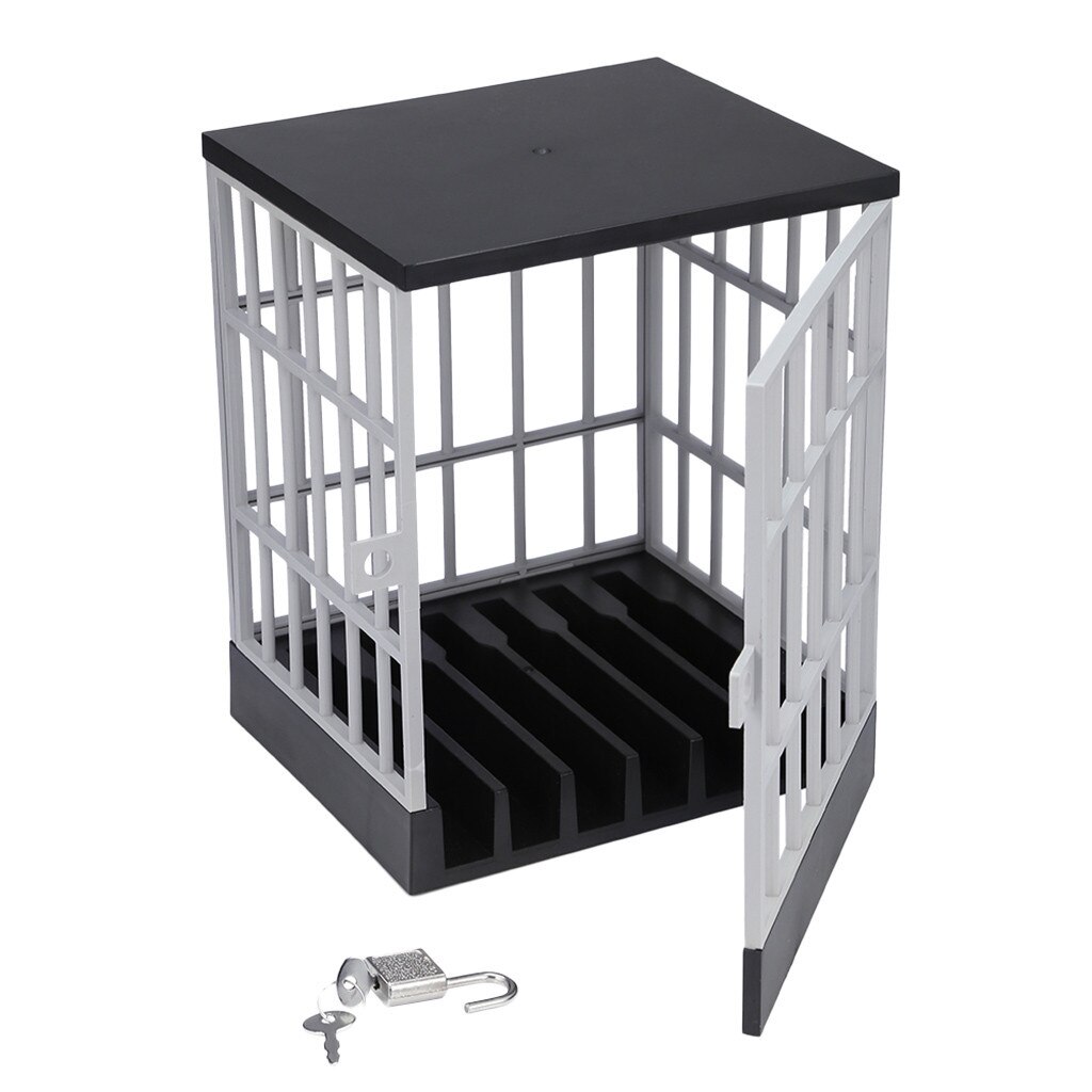 Mobile Phone Jail Cell Prison Lock Up Safe Smartphone Home Table Office Gadget Storage Box Drawer Organizer Container Mobile