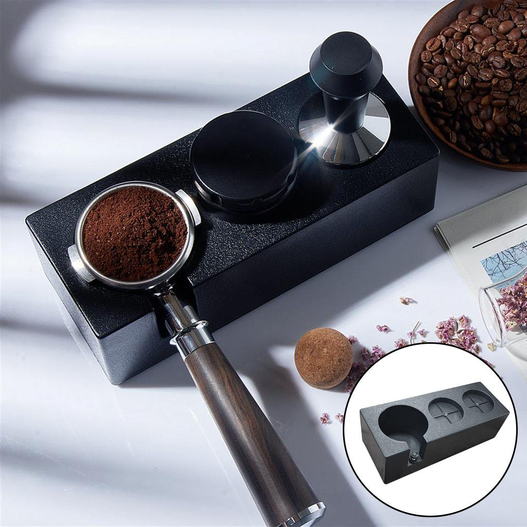 Soporte para cafetera Espresso, Base de soporte para máquina de café, accesorios de café, fácil de limpiar, antideslizante, para restaurante: Black