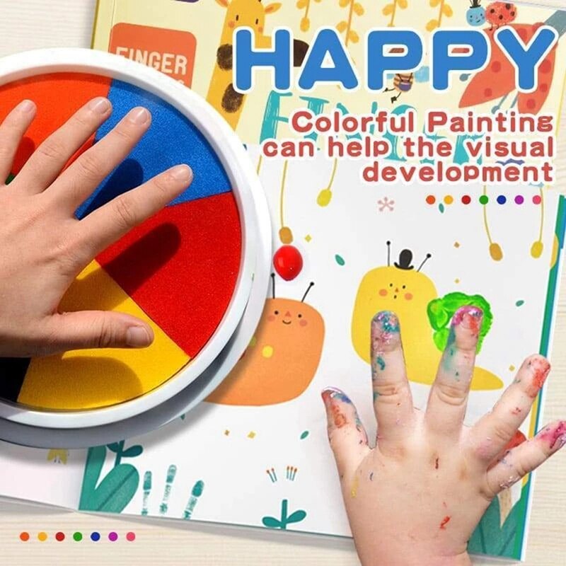 Funny Finger Painting Pad Kit Kids DIY Paint Crafts Washable Children Educational Mud Tool Drawing Book